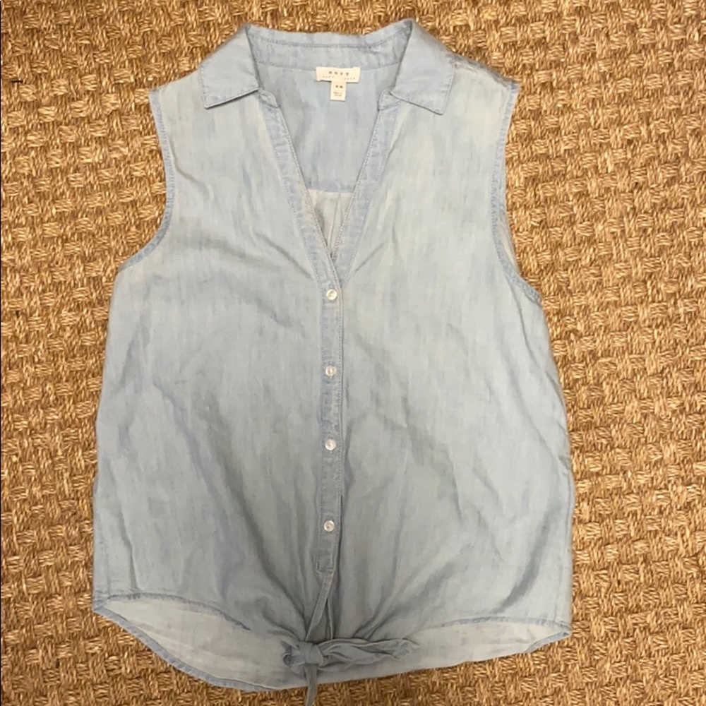 Soft Joie Chambray Blouse Size XS